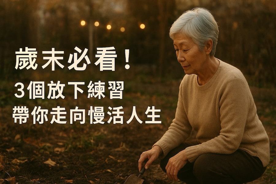 歲末必看！3個放下練習，帶你走向慢活人生 圖/AI