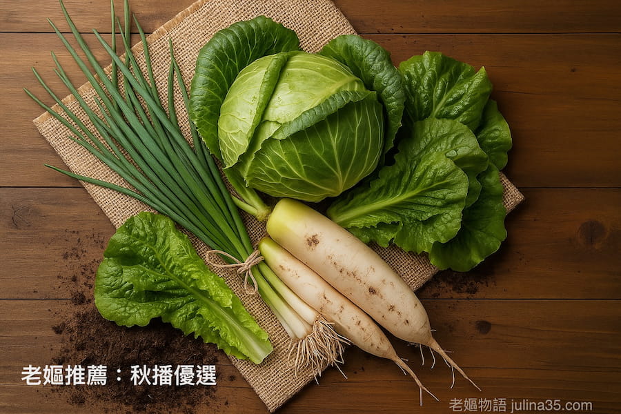 秋天種什麼最好？我在小菜園最推薦的 5 種蔬菜！ 圖/AI
