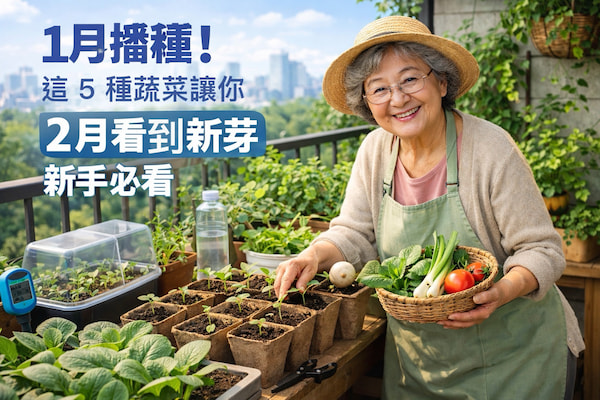 1 月播種！這 5 種蔬菜讓你 2 月看到新芽，新手必看 圖/AI