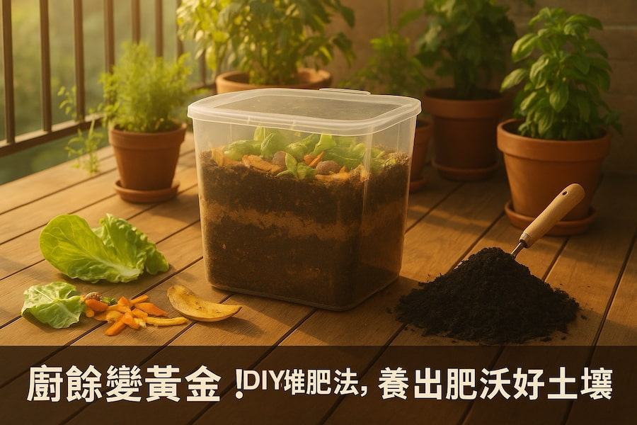 廚餘變黃金！3 步驟 DIY 堆肥法，養出肥沃好土壤 圖片/AI
