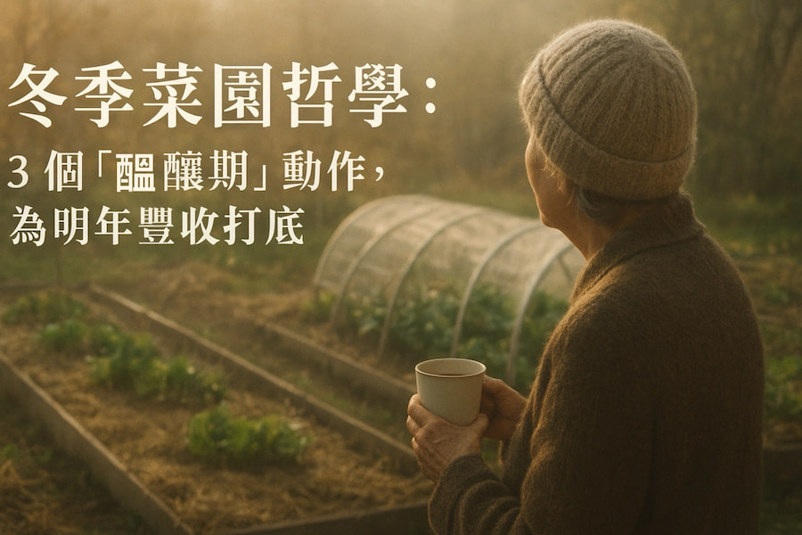冬季菜園哲學：3 個「醞釀期」動作，為明年豐收打底 圖/AI
