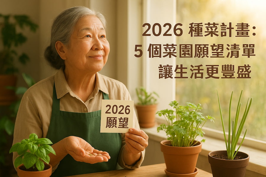 2026 種菜計畫：5 個菜園願望清單，讓生活更豐盛 圖/AI