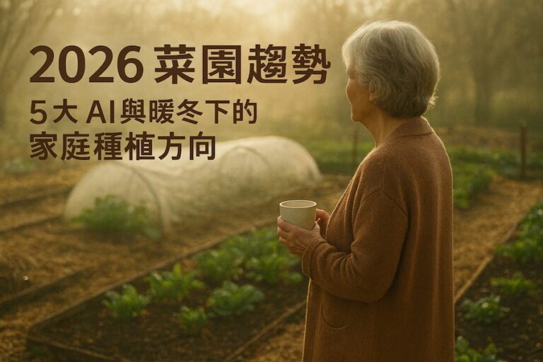 2026 菜園趨勢：5 大 AI 與暖冬下的家庭種植方向 圖/AI