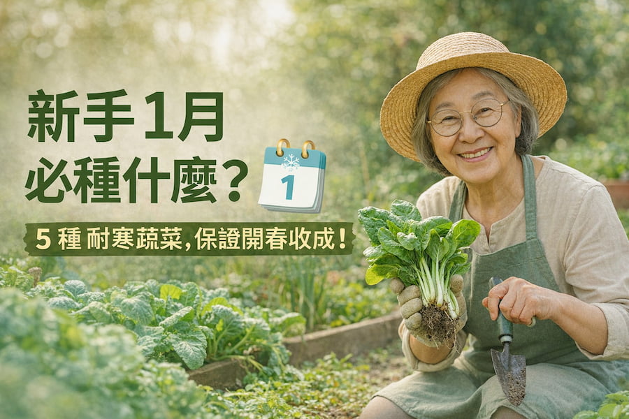 新手1 月必種什麼？5 種耐寒蔬菜，保證開春收成！ 圖/AI