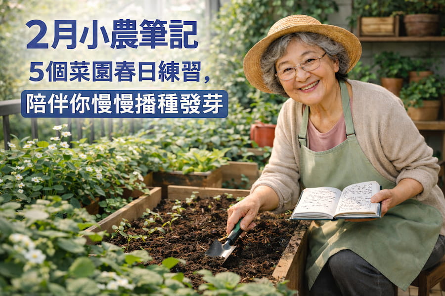 2月小農筆記：5個菜園春日練習，陪伴你慢慢播種發芽 圖/AI