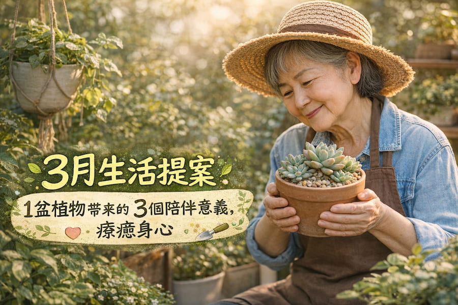 3月生活提案：1盆植物帶來的 3個陪伴意義，療癒身心 圖/AI