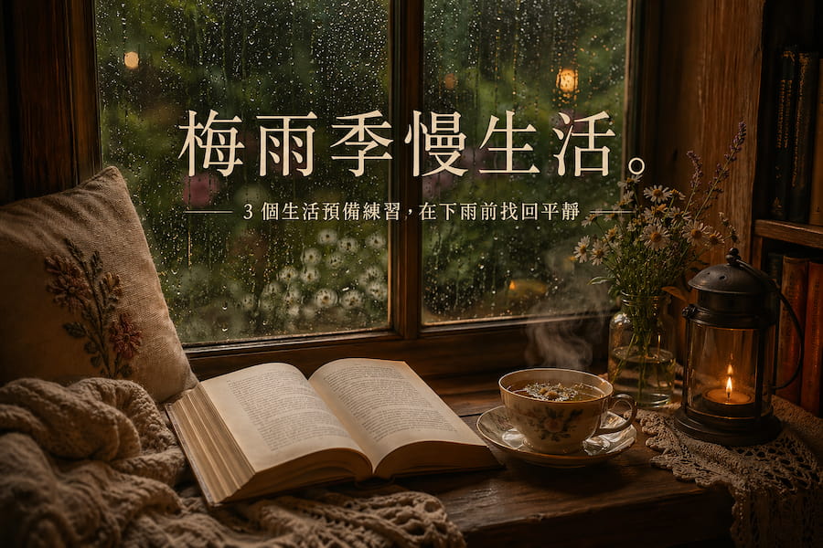 梅雨季慢生活：3 個生活預備練習，在下雨前找回平靜 圖/AI