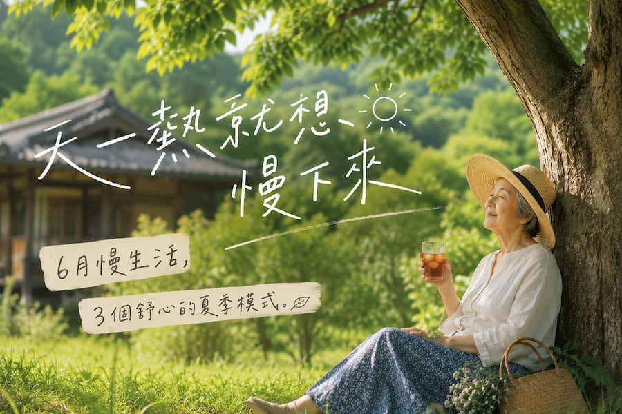 天一熱就想慢下來：6月慢生活，3 個舒心的夏季模式 圖/AI