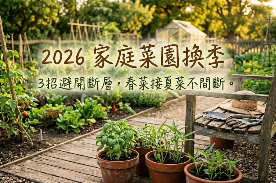 2026 家庭菜園換季：3招避開斷層，春菜接夏菜不間斷 圖/AI