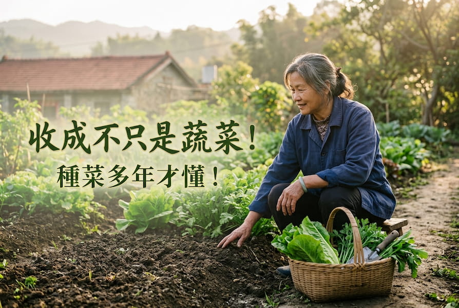 收成不只是蔬菜！種菜多年才懂：這3件事帶給我安心 圖/AI