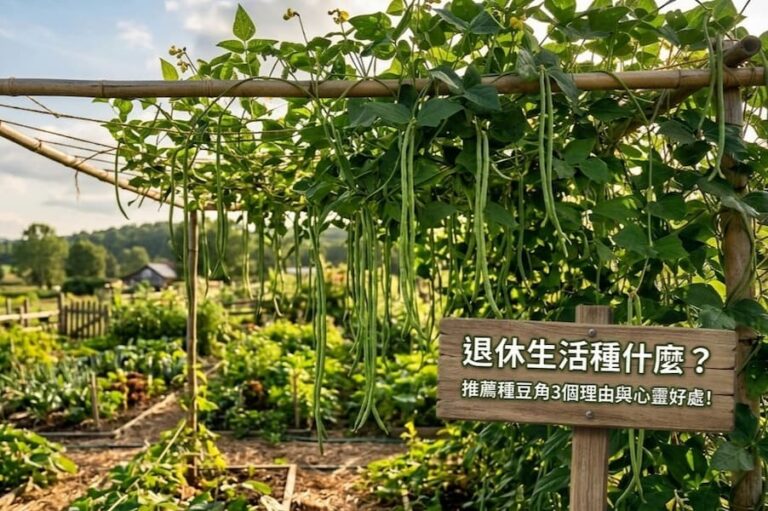 退休生活種什麼？推薦種豆角3個理由與心靈好處！ 圖/AI