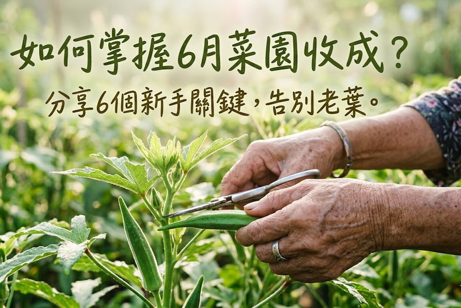 如何掌握6月菜園收成?分享6個新手關鍵,告別老葉 圖/AI