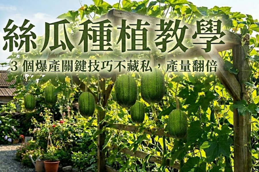 絲瓜種植教學：3 個爆產關鍵技巧不藏私，產量翻倍 圖/AI