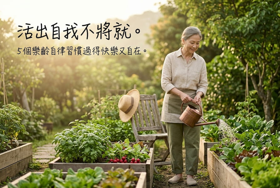 活出自我不將就：5個樂齡自律習慣，過得快樂又自在 圖/AI