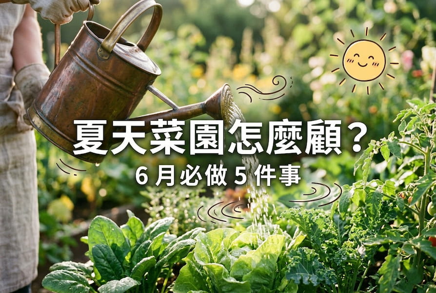 夏天菜園怎麼顧？6 月必做 5 件事，新手也能輕鬆上手 圖/AI