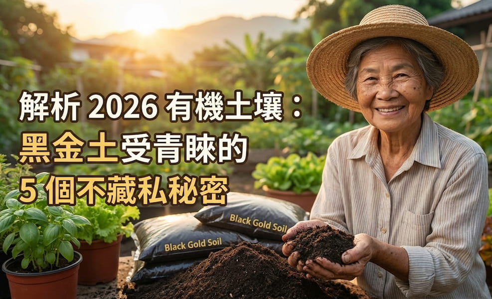 解析 2026 有機土壤：黑金土受青睞的 5 個不藏私秘密 圖/AI