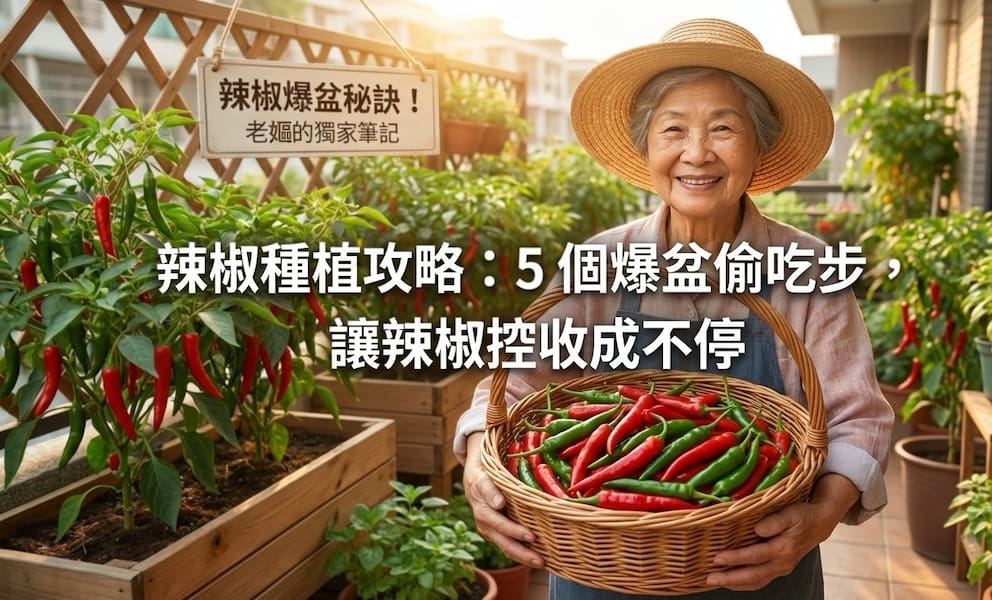 辣椒種植攻略：5 個爆盆偷吃步，讓辣椒控收成不停 圖 /AI