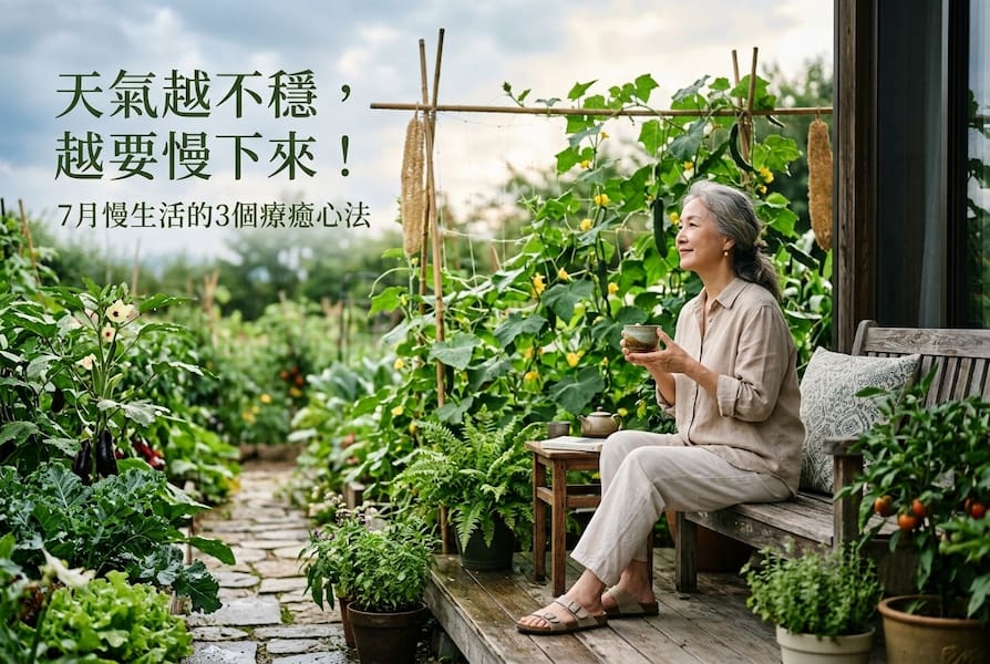 天氣越不穩，越要慢下來！7月慢生活的3個療癒心法 圖/AI