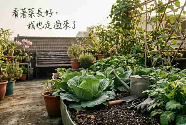 看著菜長好才發現：原來我已經走過 3 段最難的時間   圖/AI
