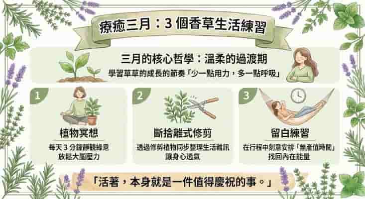 療癒三月：3 個香草生活練習，讓日子慢慢變好     圖/AI