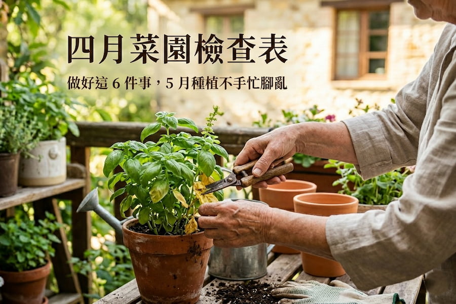 四月菜園檢查表：做好這 6 件事，5 月種植不手忙腳亂 圖/AI
