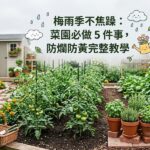 梅雨季不焦躁:菜園必做 5 件事,防爛防黃完整教學 圖/AI