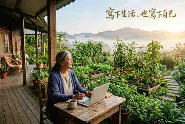 老嫗寫部落格3年來的啟發:紀錄生活,安頓身心 圖/AI