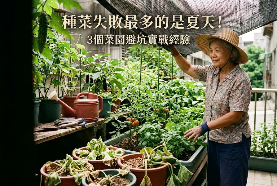 我種菜失敗最多的是夏天！分享3個菜園避坑實戰經驗 圖/AI