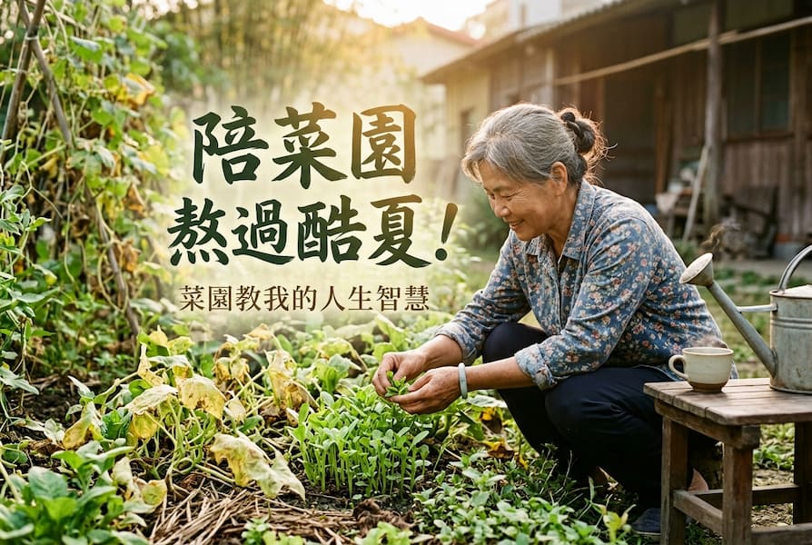陪菜園熬過酷夏！我才發現菜園教我的3個人生智慧 圖/AI