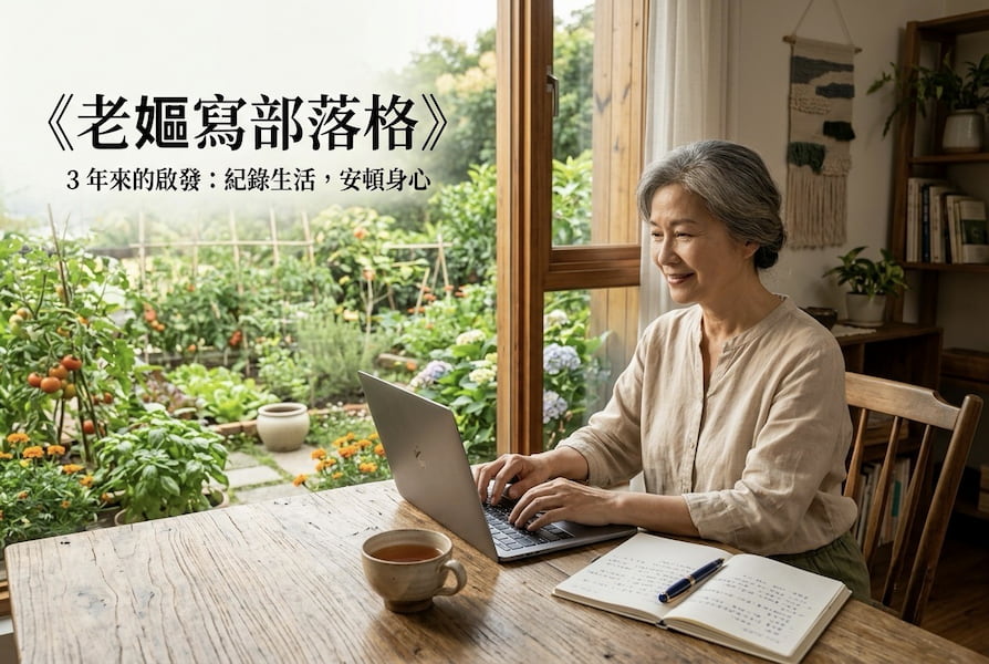 老嫗寫部落格3年來的啟發：紀錄生活，安頓身心 圖/AI