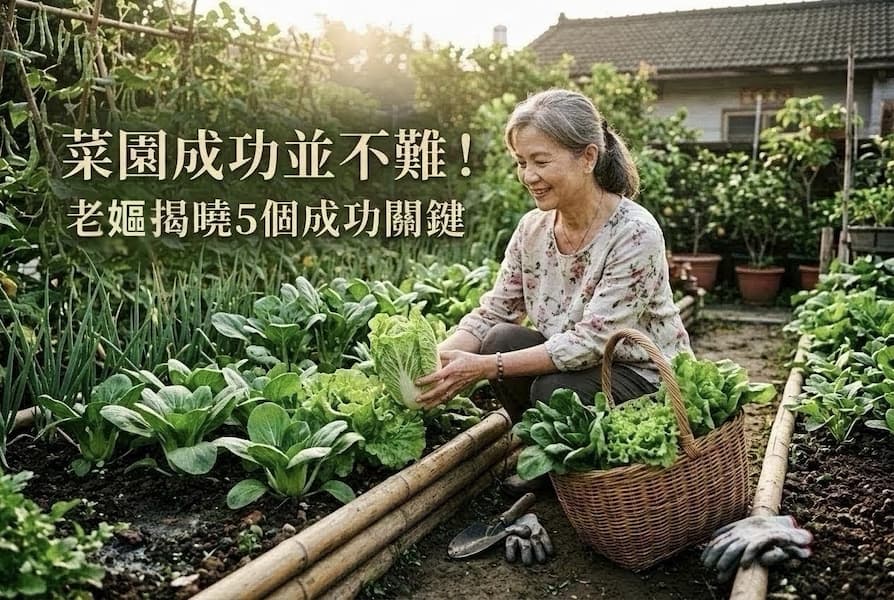 菜園成功並不難！種3個月終於採收，老嫗揭曉5個關鍵 圖/AI