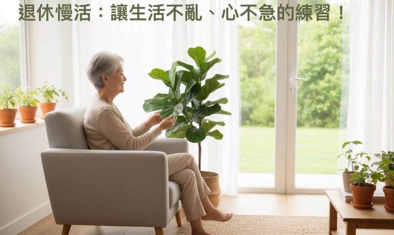 退休慢活指南：5 個讓生活不亂、心不急的小練習 圖/AI